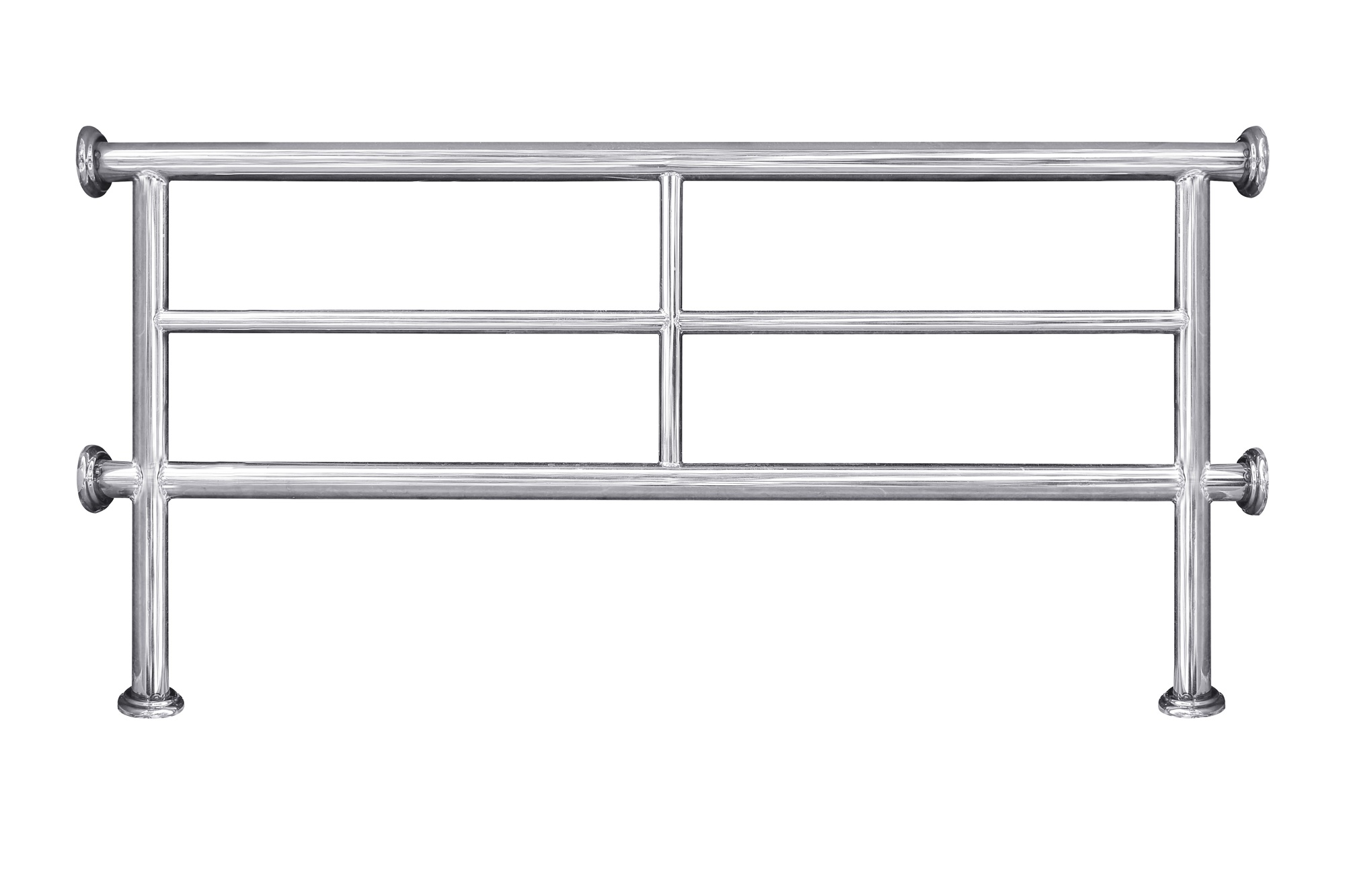Stainless steel railing isolated.